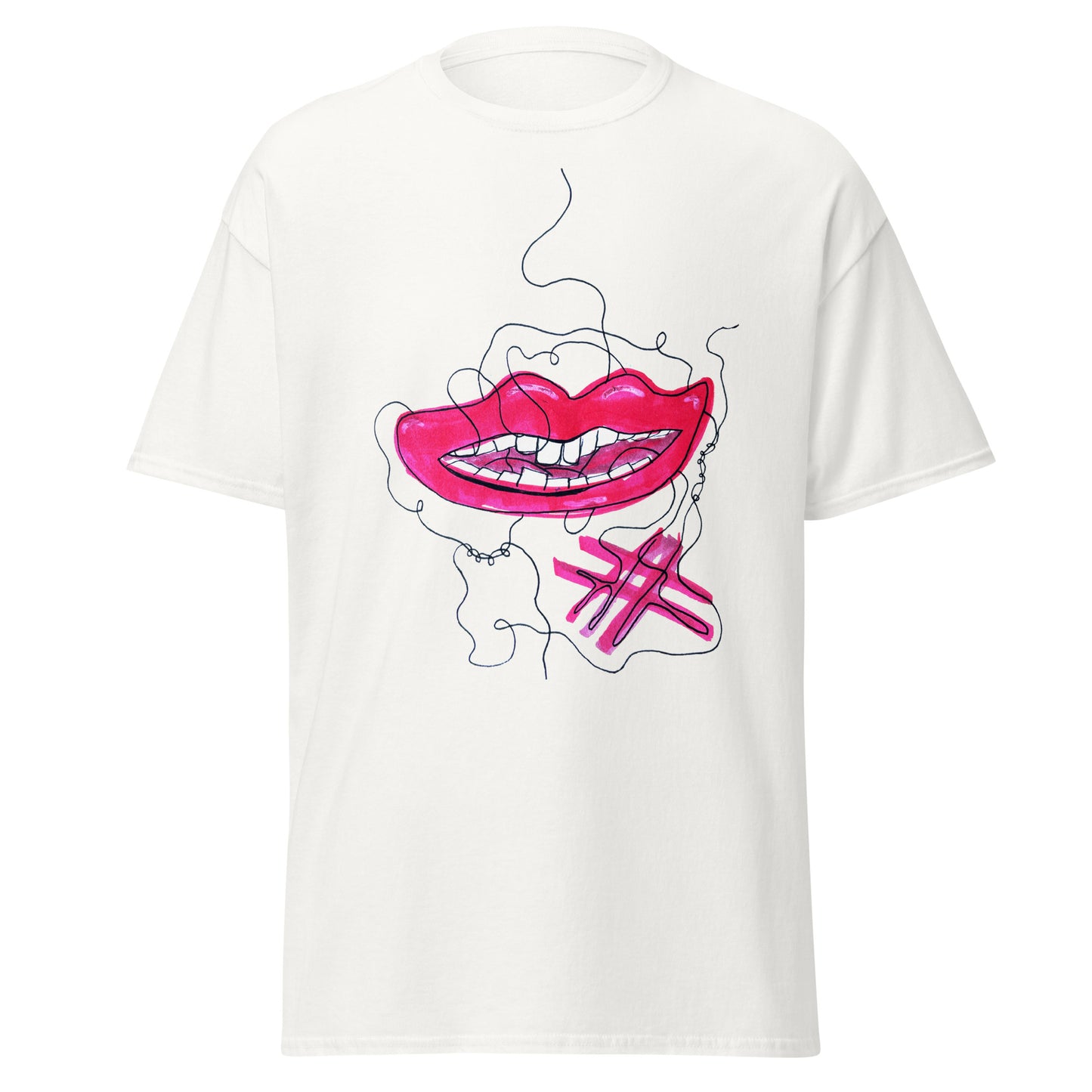 THE LINE-MOUTH-T-SHIRT